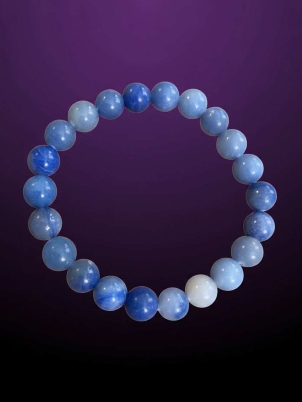 Blue Aventurine All Natural Crystal Stone Healing Properties Stretch Bracelet